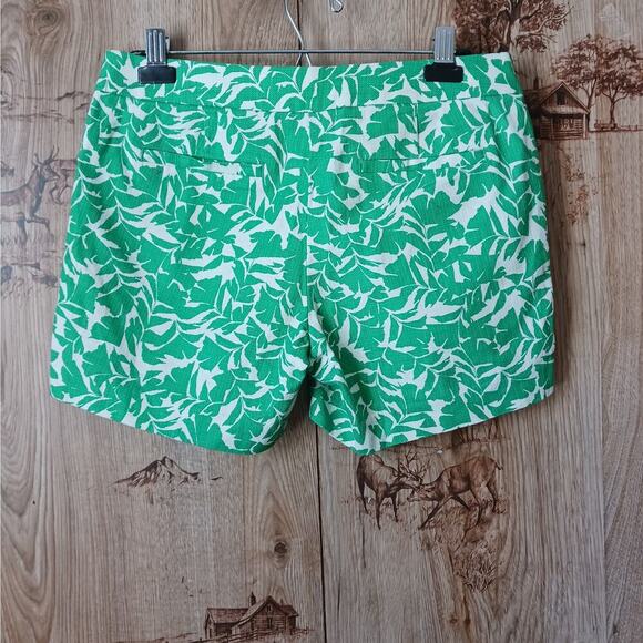J.crew Factory Leaf Print Chino Shorts Size 6 - Picture 3 of 9